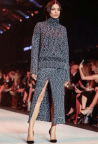 The beautiful Jessica Gomes and the outfit I fell in love with. Viktoria + Woods matching Rainer Sweater and Calista Wrap Skirt AW15