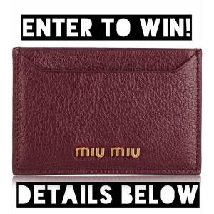 Brand new Miu Miu Burgundy cardholder up for grabs!  