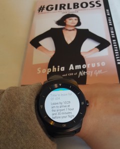 My Android Wear making sure I don't miss my flight!
